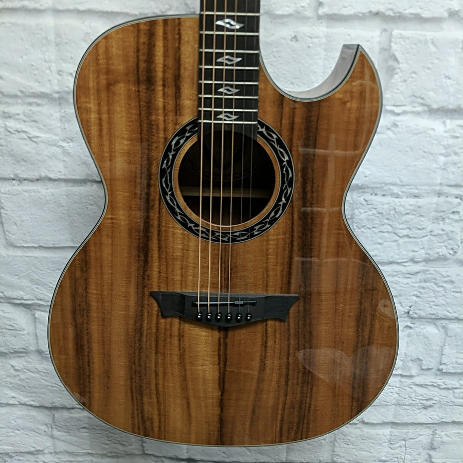 Dean Exibition Acoustic Electric Guitar Koa
