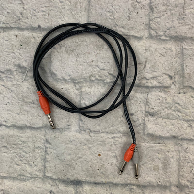 Hosa Insert Cable 1/4" TRS to Dual TS 6ft