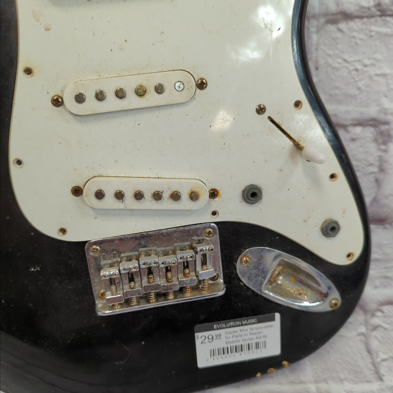 Squier Mini Stratocaster for Parts or Repair Electric Guitar AS IS