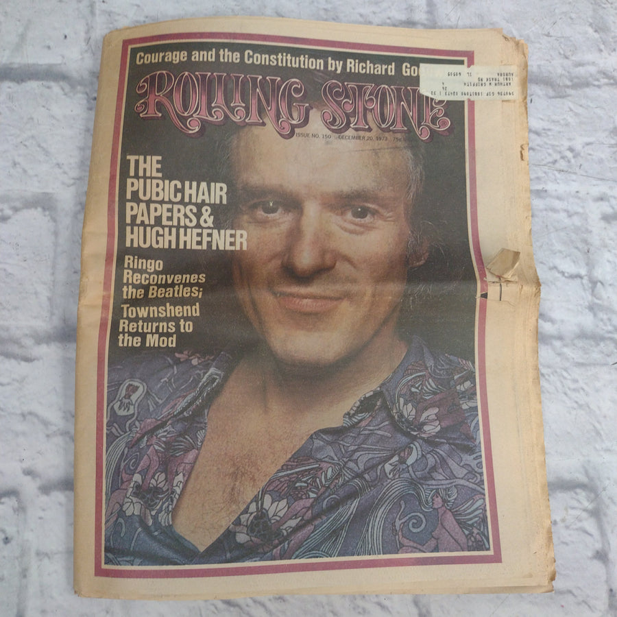 Vintage Rolling Stone Magazine - No 150 December 20 1973 - Hugh Hefner Cover