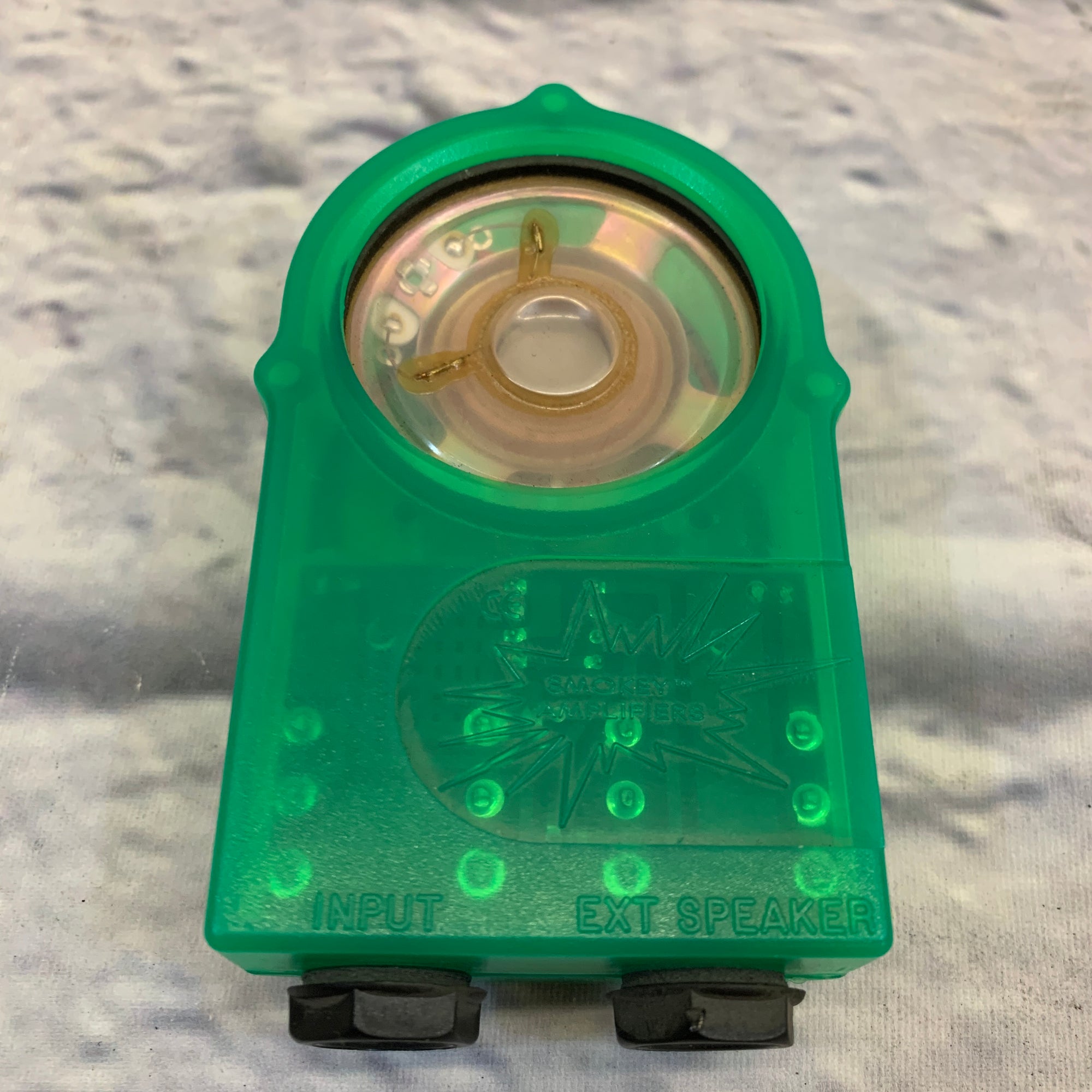 Smokey Amplifiers 4, 8, 16 ohm Fuzz Box USA Made Pocket Guitar Amp - Green