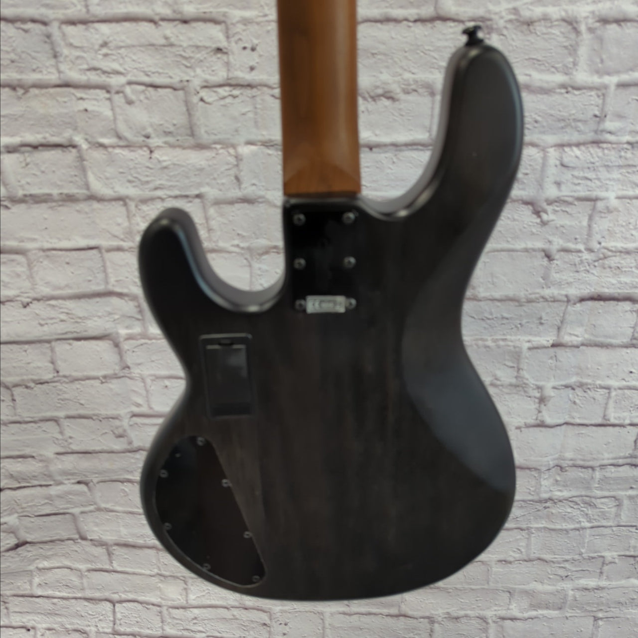 Sterling by Music Man Sting Ray Ray34 HH 4 String Bass Guitar Burl Top Trans Black Satin