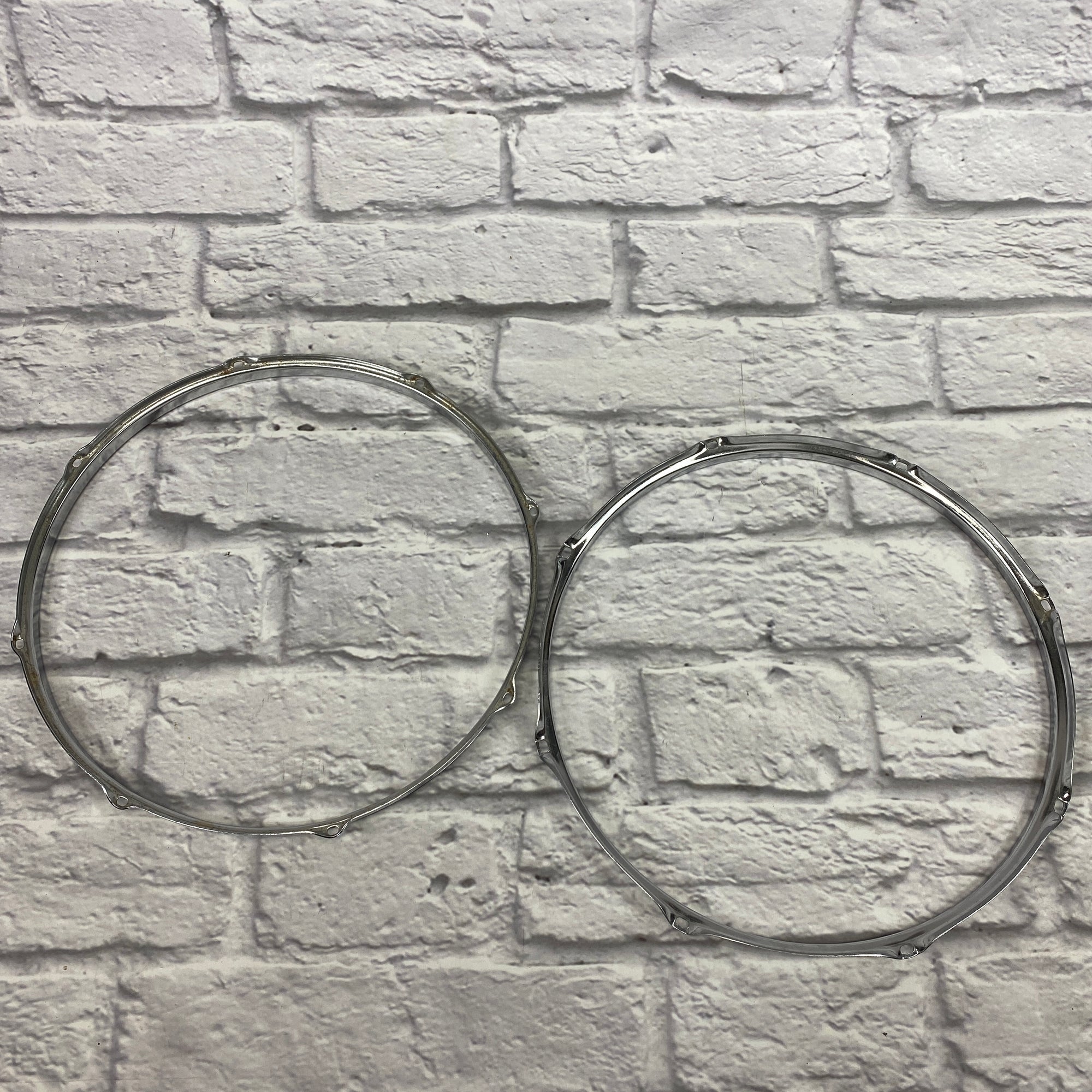 8-Lug 17" Chrome Drum Hoop Pair