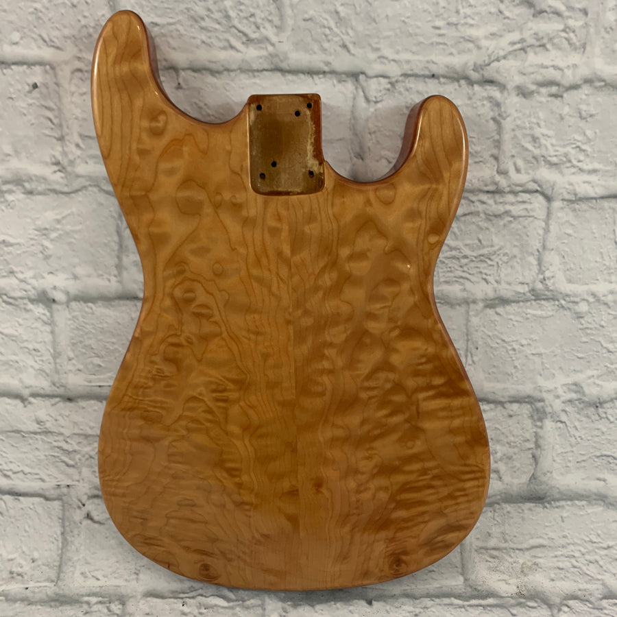 WD Strat-Style Quilted Maple Over Mahogany Electric Guitar Body