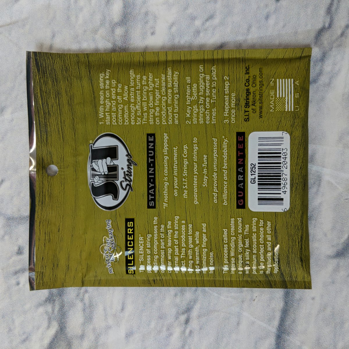 SIT Strings Silencers 12/52 Semi-Flat 80/20 Bronze Compression Wound Acoustic Guitar Strings
