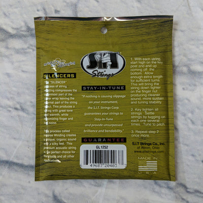 SIT Strings Silencers 12/52 Semi-Flat 80/20 Bronze Compression Wound Acoustic Guitar Strings