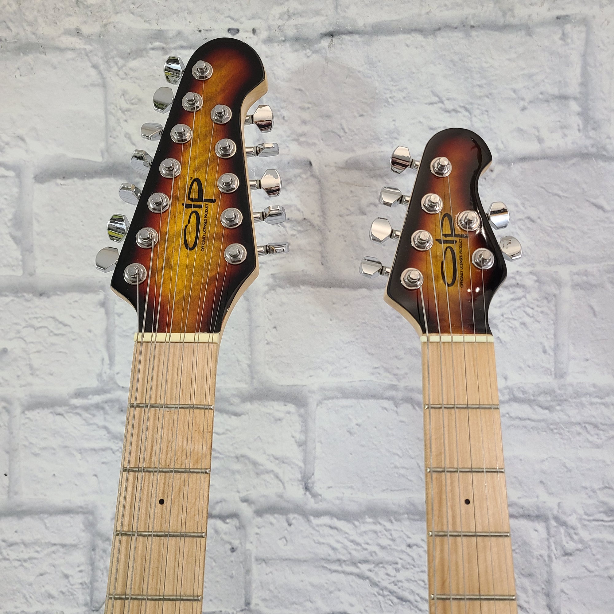 OLP / Music Man MM612 Double-Neck 12-String 6-String Solidbody Electric Guitar - Sunburst