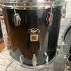 Vintage 1970s Fibes Crystalite Acrylic 4pc Drum Set Black