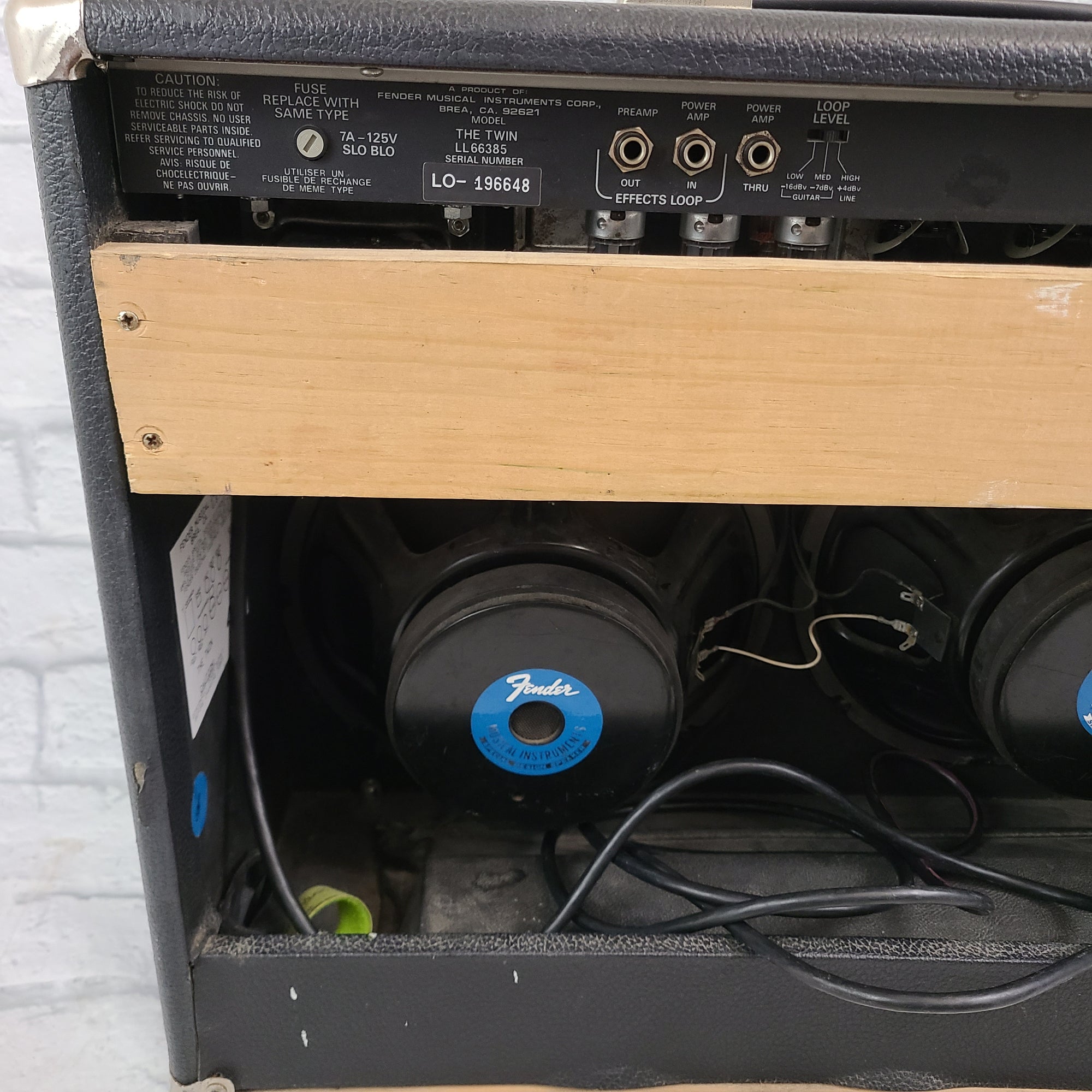 1980s Fender The Twin Red Knob Guitar Combo Amp (NEEDS SERVICING)