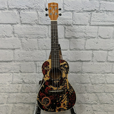 Alvarez GDU26C-Roses Grateful Dead Ukulele with Hardcase