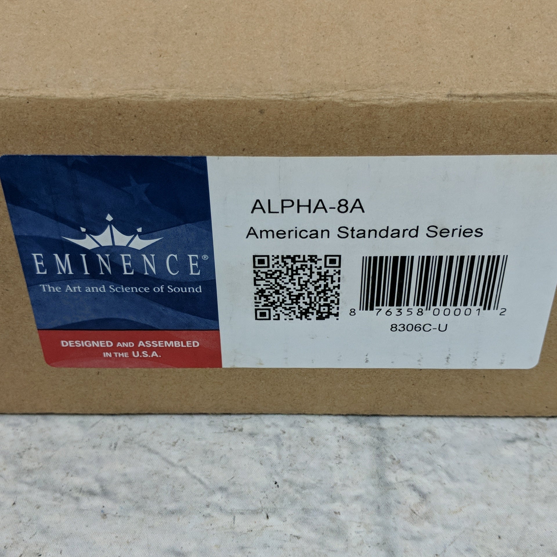 Eminence ALPHA-8A American Standard 8" 125-Watt 8 Ohm Replacement Speaker