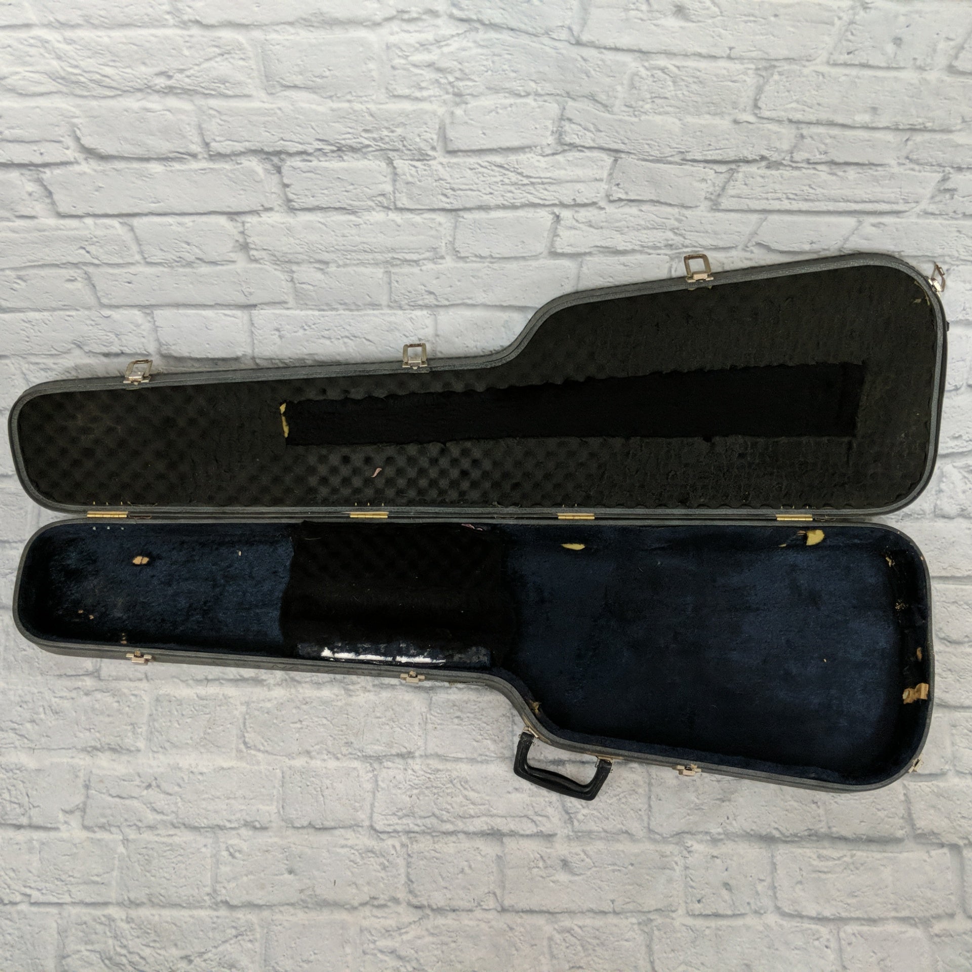 Hardshell Bass Case Grey Covered in Stickers
