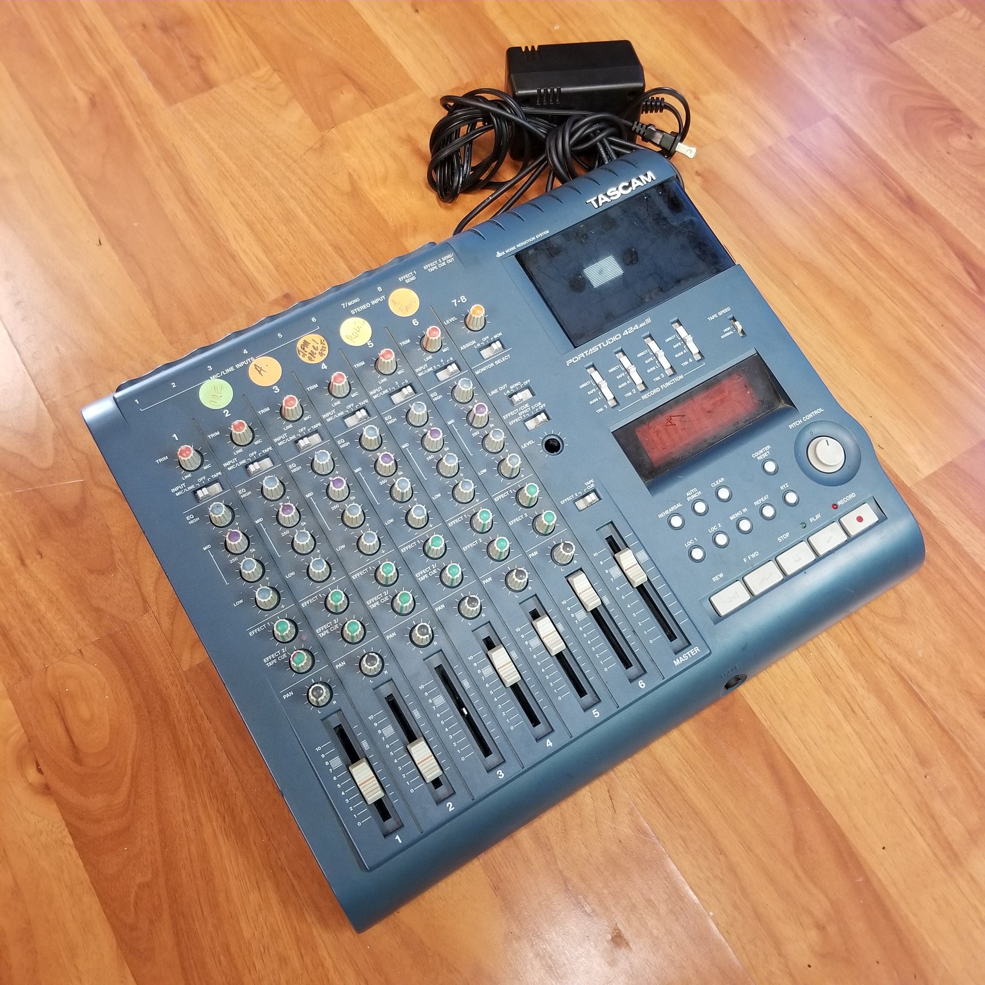 Tascam Portastudio 424MKII 4 Channel Recorder w/Power Supply