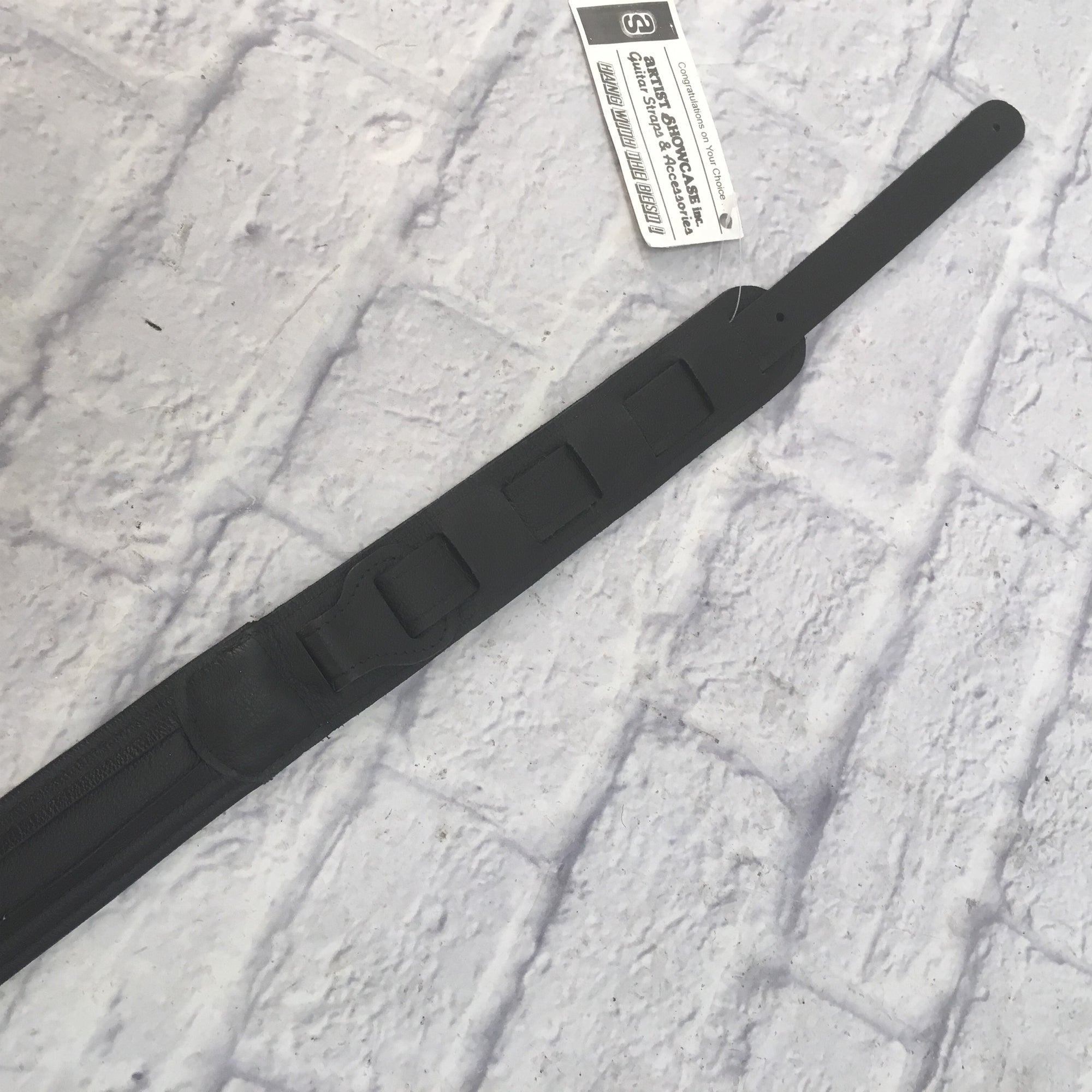 Artist Showcase Leather Guitar Strap Viceroy I (Thin Black)