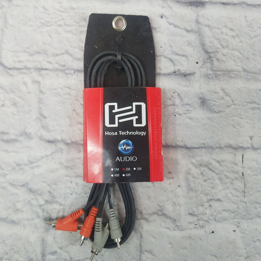 Hosa CRA-202PB Dual RCA to Dual Piggyback RCA 2M