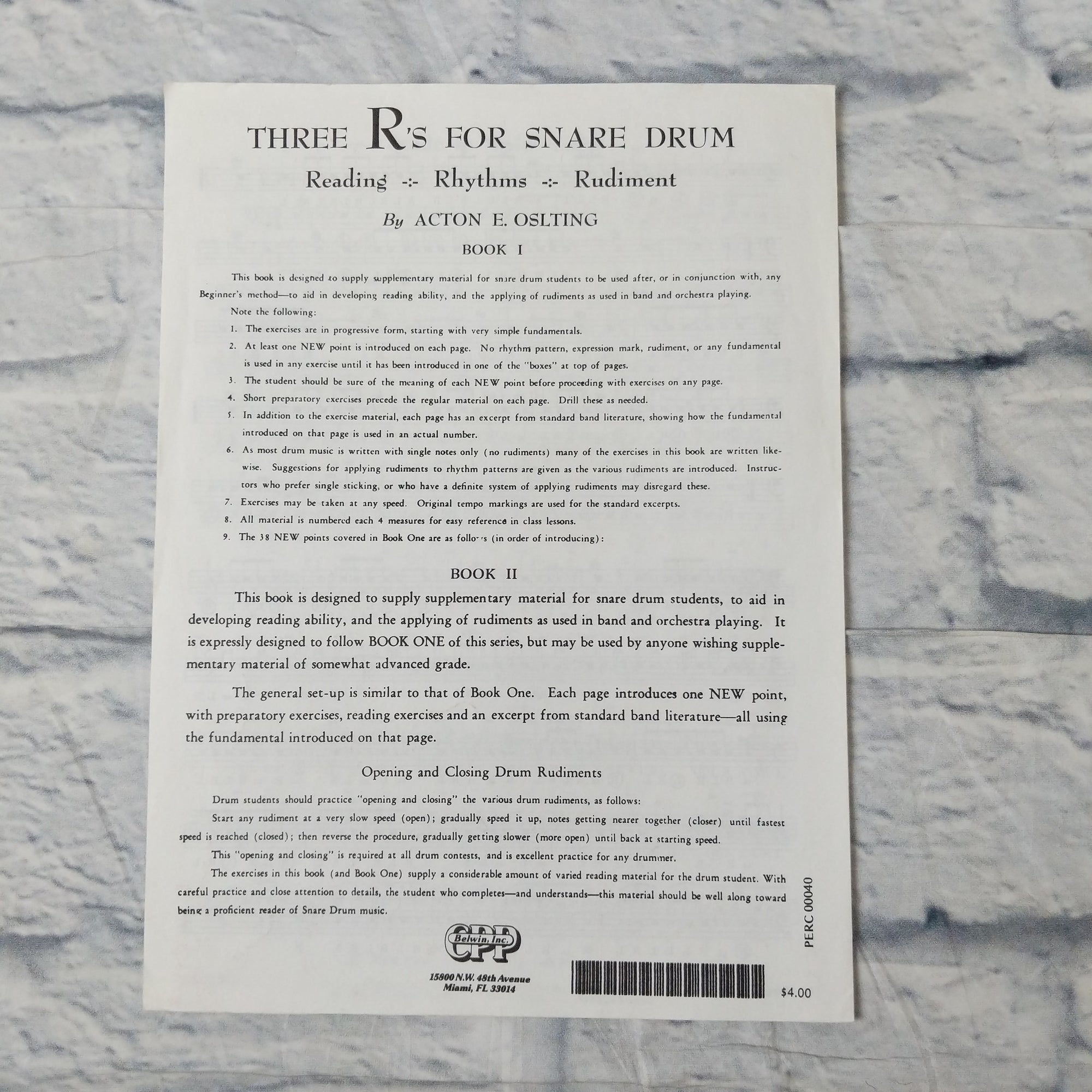 Harold F Prentice Etude In Waltz Time Six Drum Solos