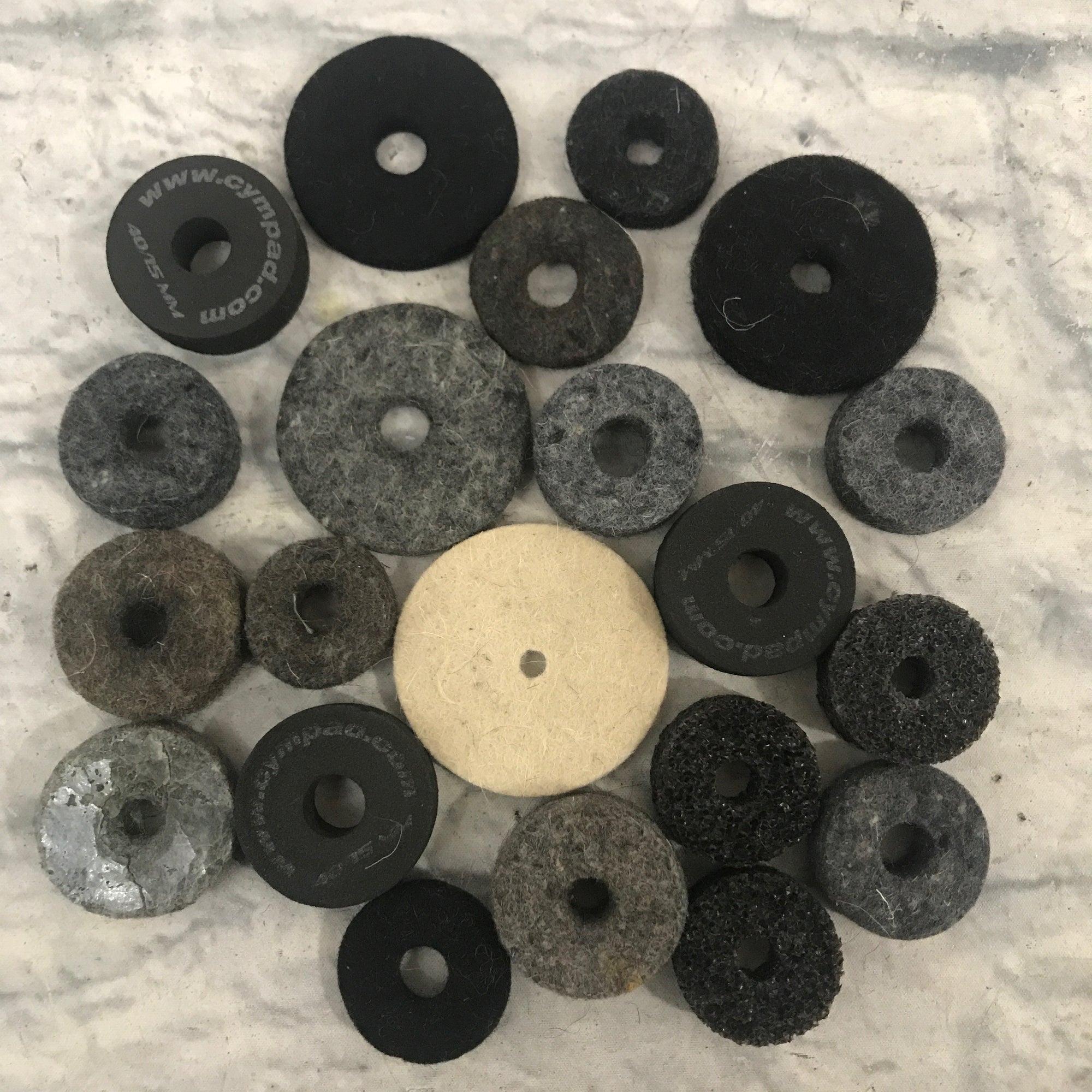 Assorted Felt & Foam Cymbal Pads (21 count)