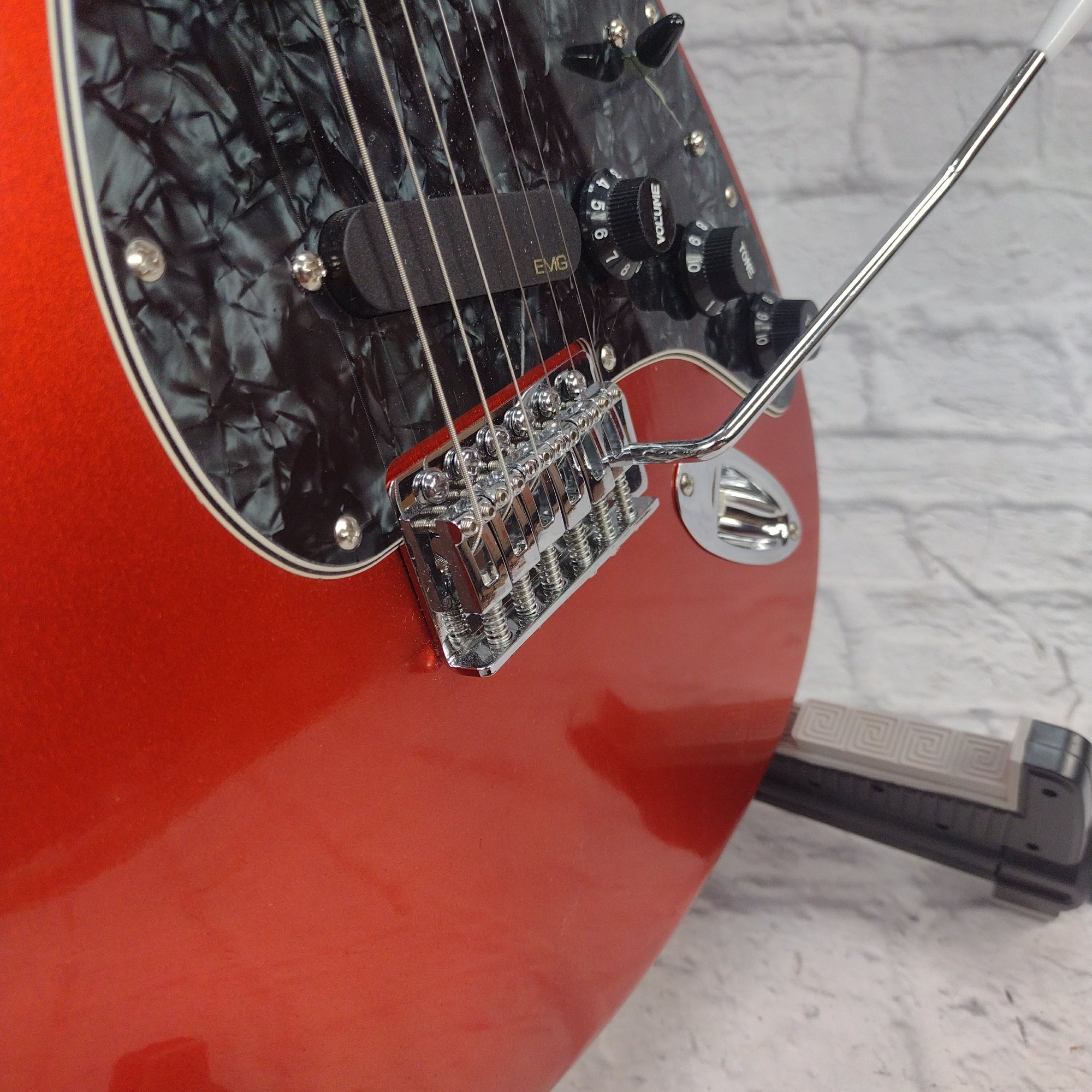 Gatto Strat Style Candy Tangerine EMG Electric Guitar