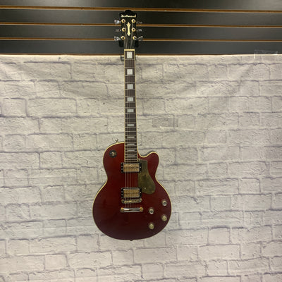 DeArmond M77 Les Paul Style Wine Red Electric Guitar