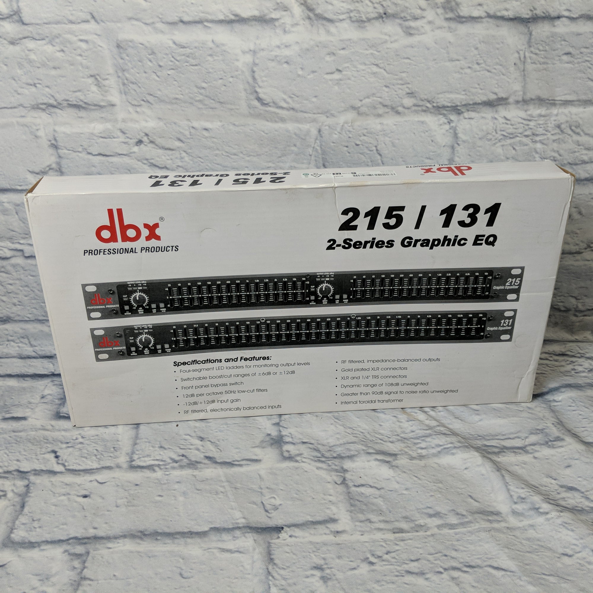 DBX 215 Dual 15-Band Graphic Equalizer unwrapped in Original Box