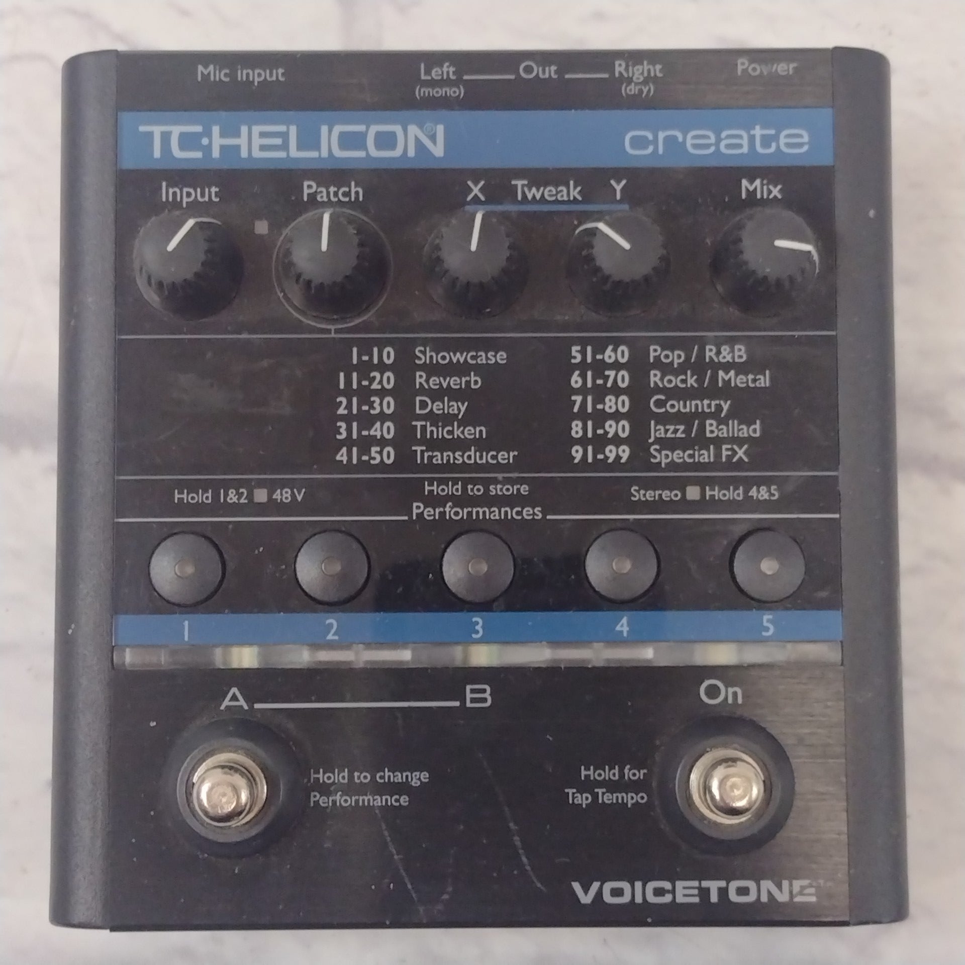 TC Helicon Voicetone Create Vocal Effects Pedal