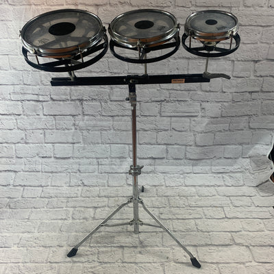 Remo Roto Toms 6 8 10 w/ Stand AS IS