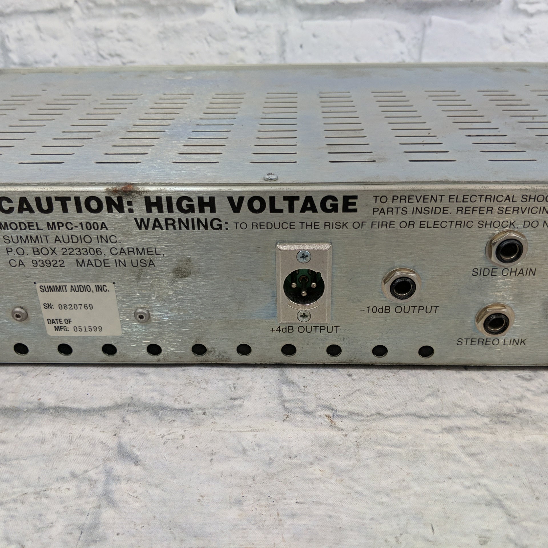 Summit Audio MPC-100A Tube Preamp / Compressor / Limiter