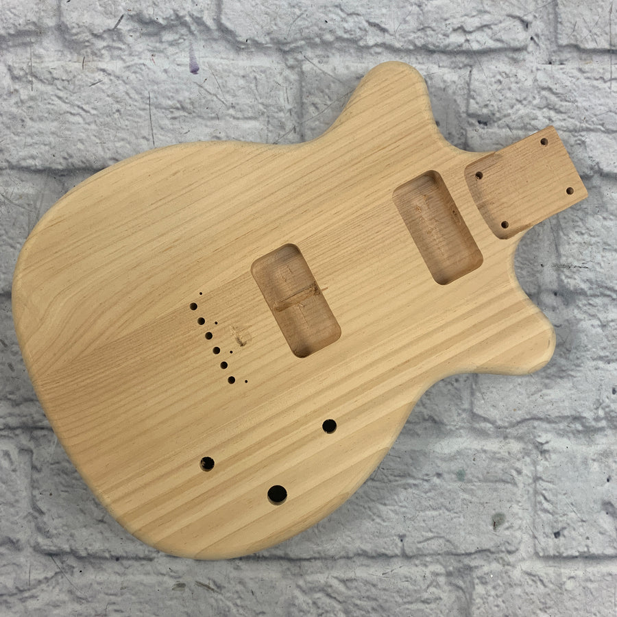 Rosser HSDC Unfinished Pine Double Cutaway Guitar Body