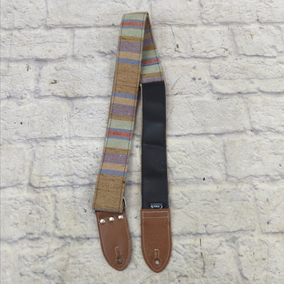 Couch Sand and Turquoise Baja Mexican Blanket Guitar Strap