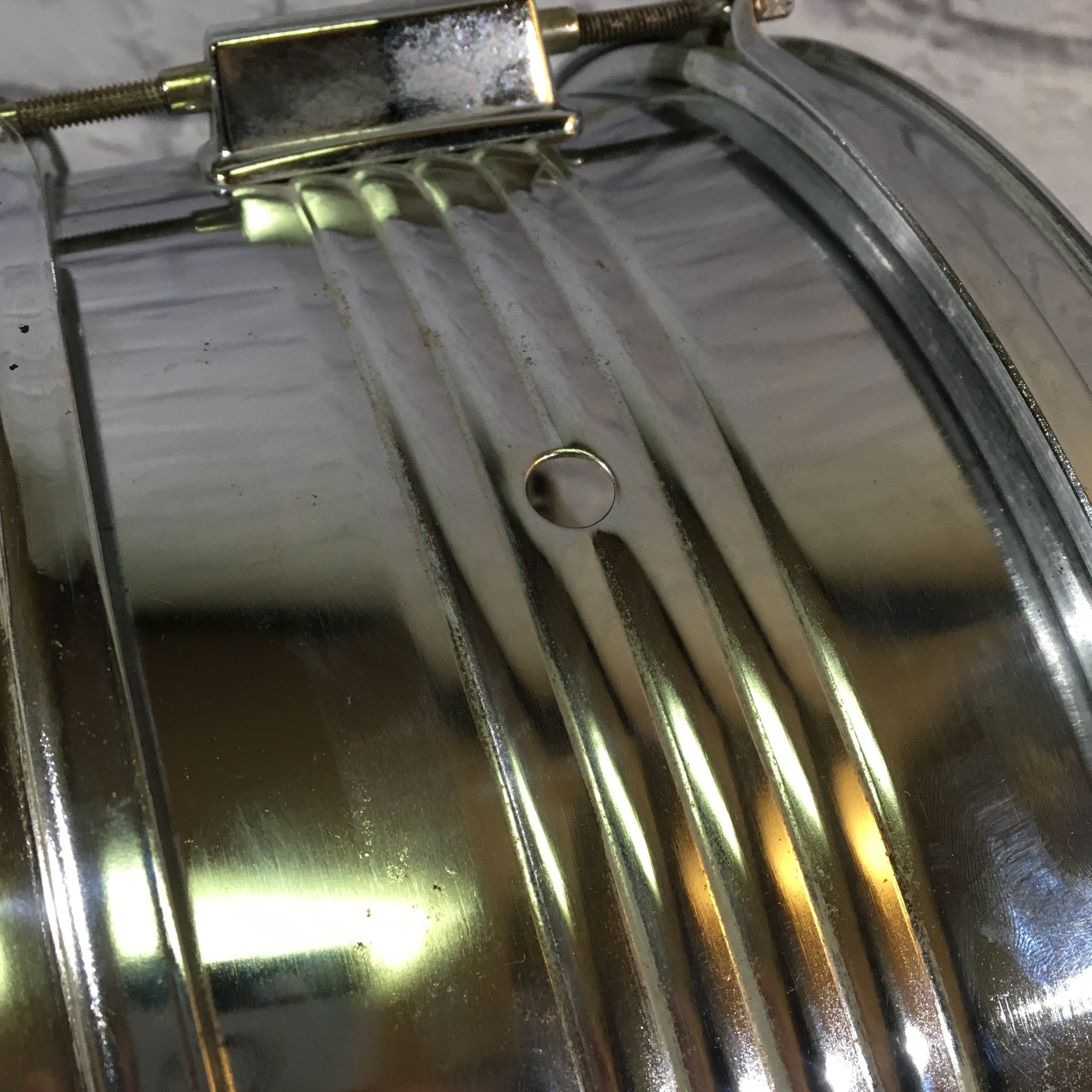14in Chrome Snare Drum, Unknown Manufacturer