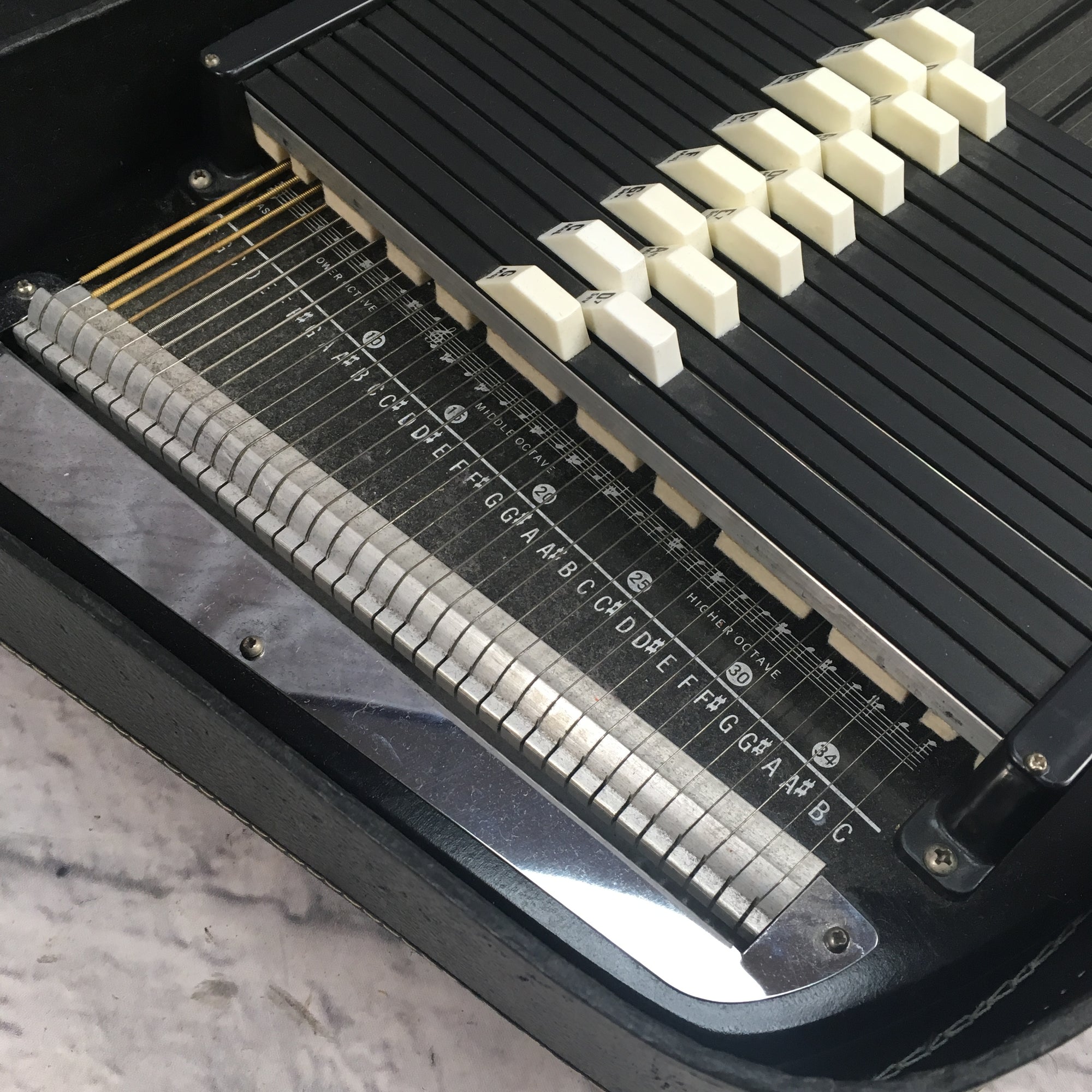 Oscar Schmidt Black Auto Harp w/ case as-is