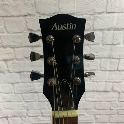 Austin LP Style Single Cut Electric Guitar Black