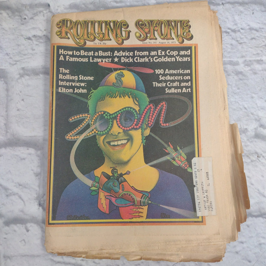 Vintage Rolling Stone Magazine - No 141 August 16 1973 - Elton John Cover