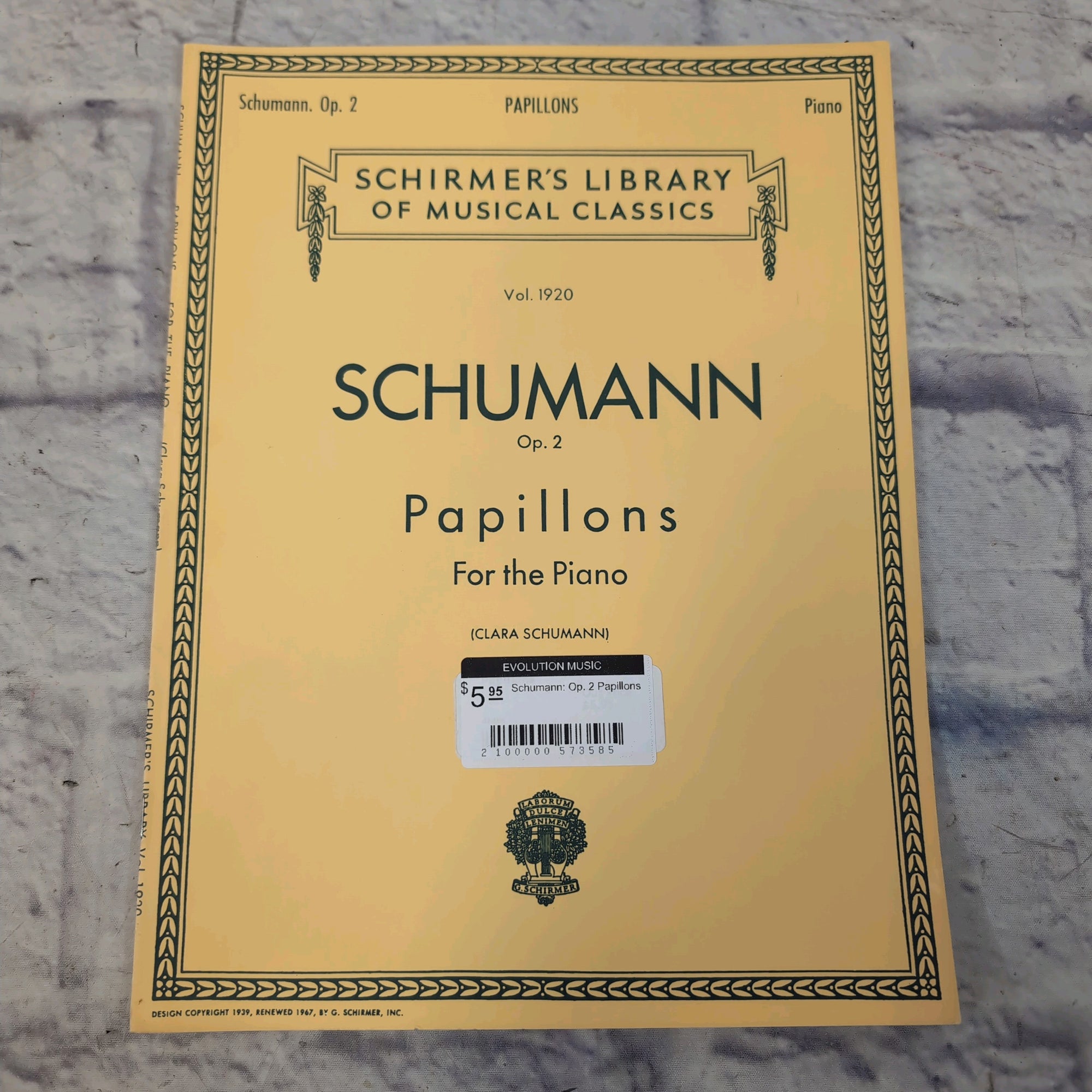 Schirmer's Library Schumann: Op. 2 Papillons