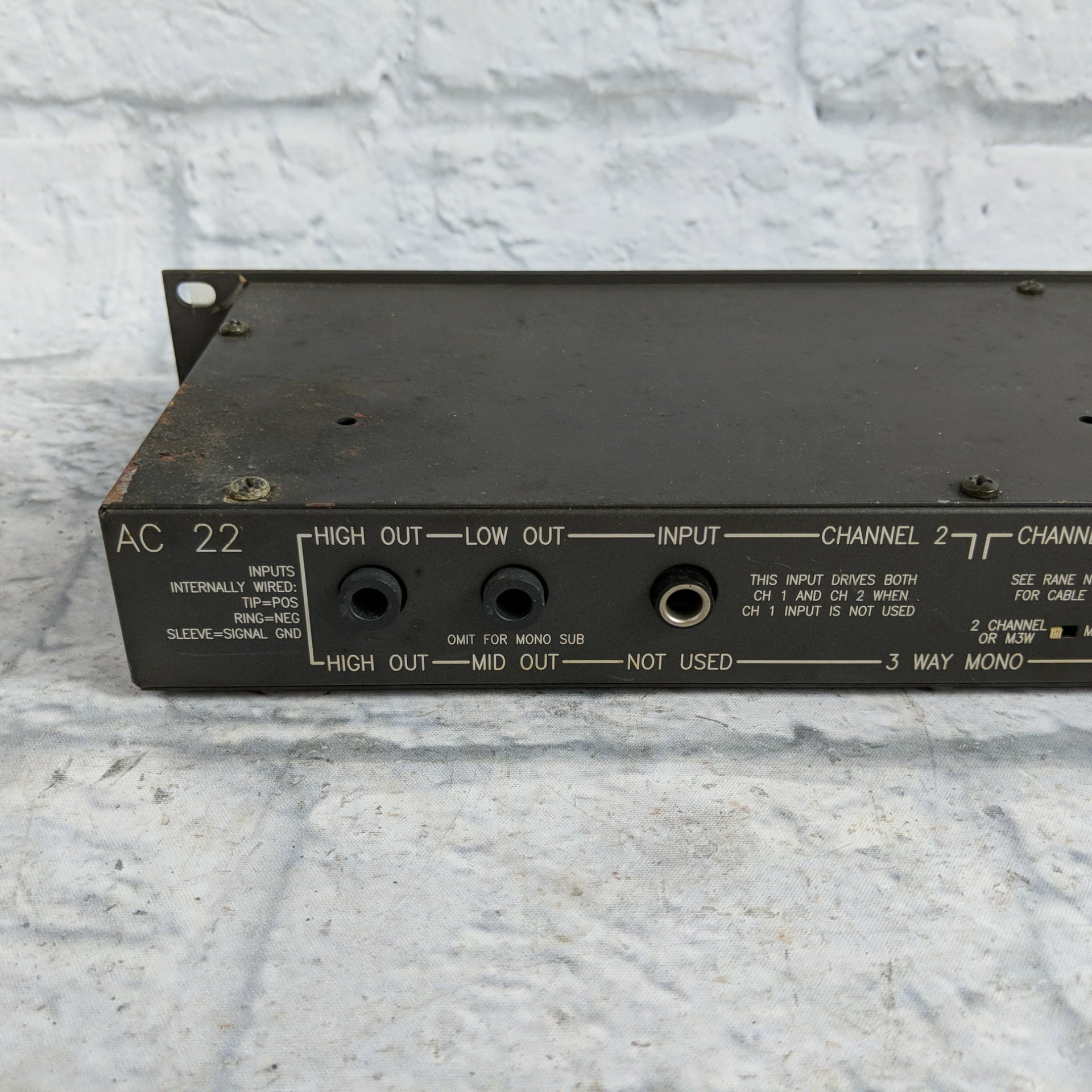 RANE AC 22 ACTME CROSSOVER チャンネルディバイダー MADE in USA 音楽機材 音響機器 M193 Vintage RANE AC 22 Active Crossover With Power Supply Tested Working (B)