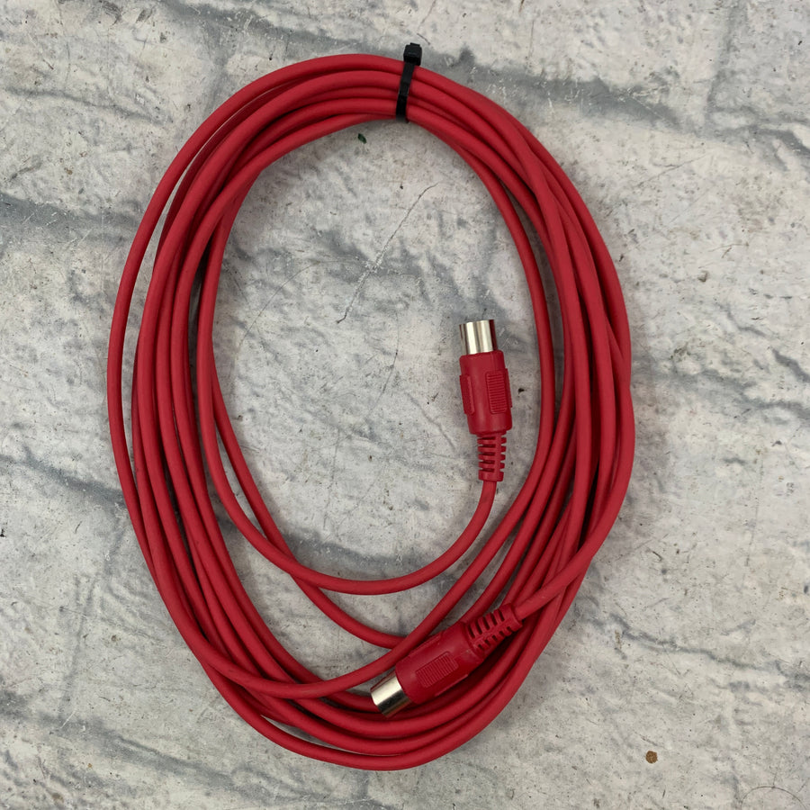 Unbranded MIDI Cable 15' Red