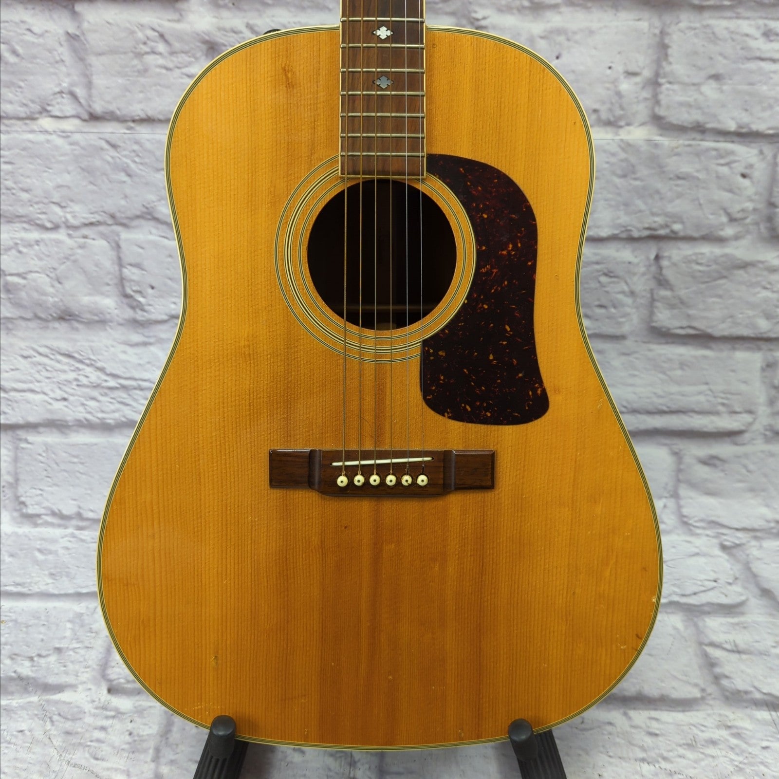 Vintage Washburn D25S Acoustic Electric Guitar Natural