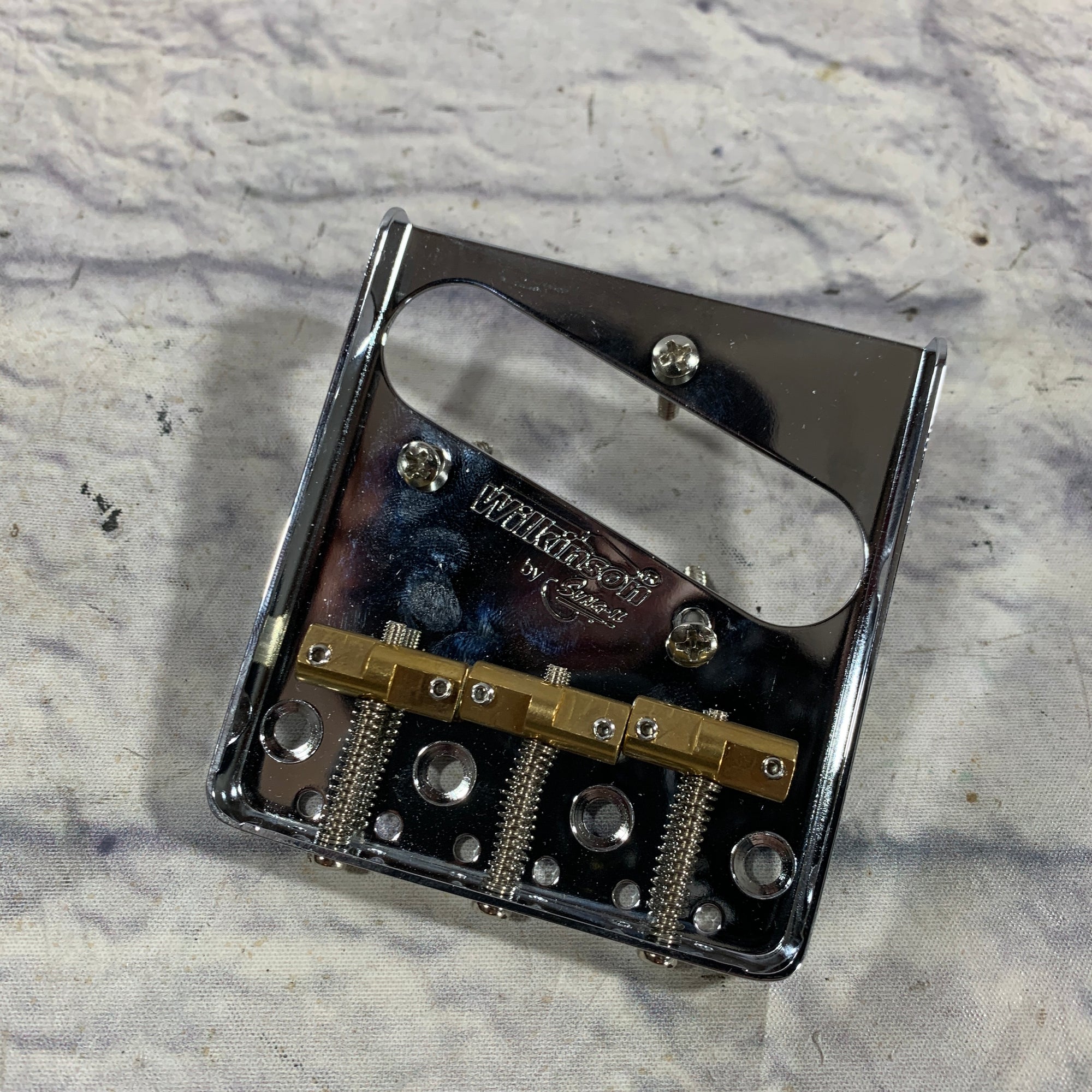 Wilkinson Sung II Tele Bridge w/ Brass Saddles Bridge