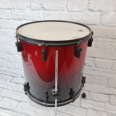 Sonar Force 3007 red to black fade sparkle drum kit