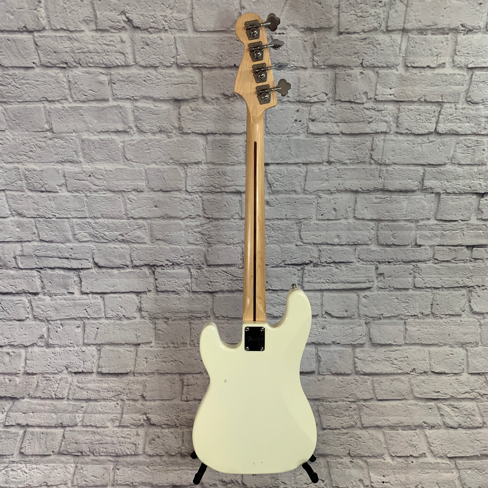 Partscaster Precision Bass with White Squier Body and Warmoth Neck
