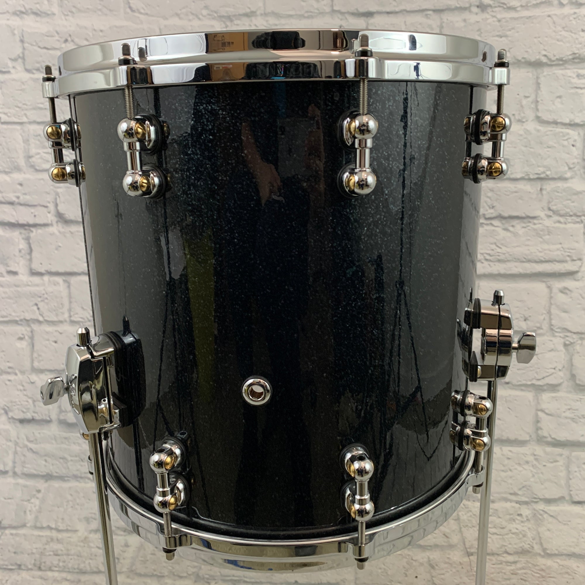 Pearl Music City Custom Reference Pure 14x14" Floor Tom Charcoal Wrap RFP1414F