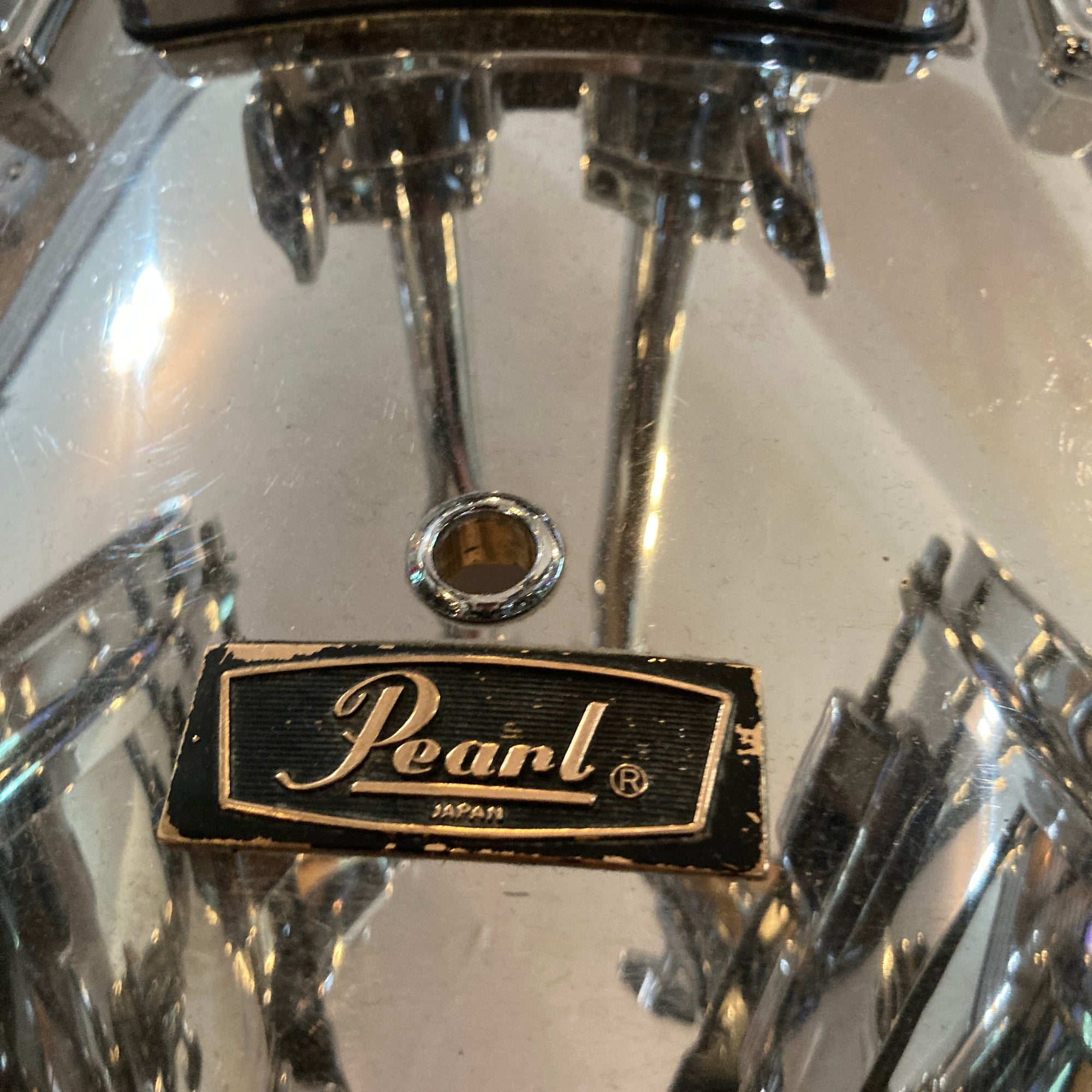 Vintage MIJ Pearl Wood Fiberglass Chrome  4pc Drum Kit