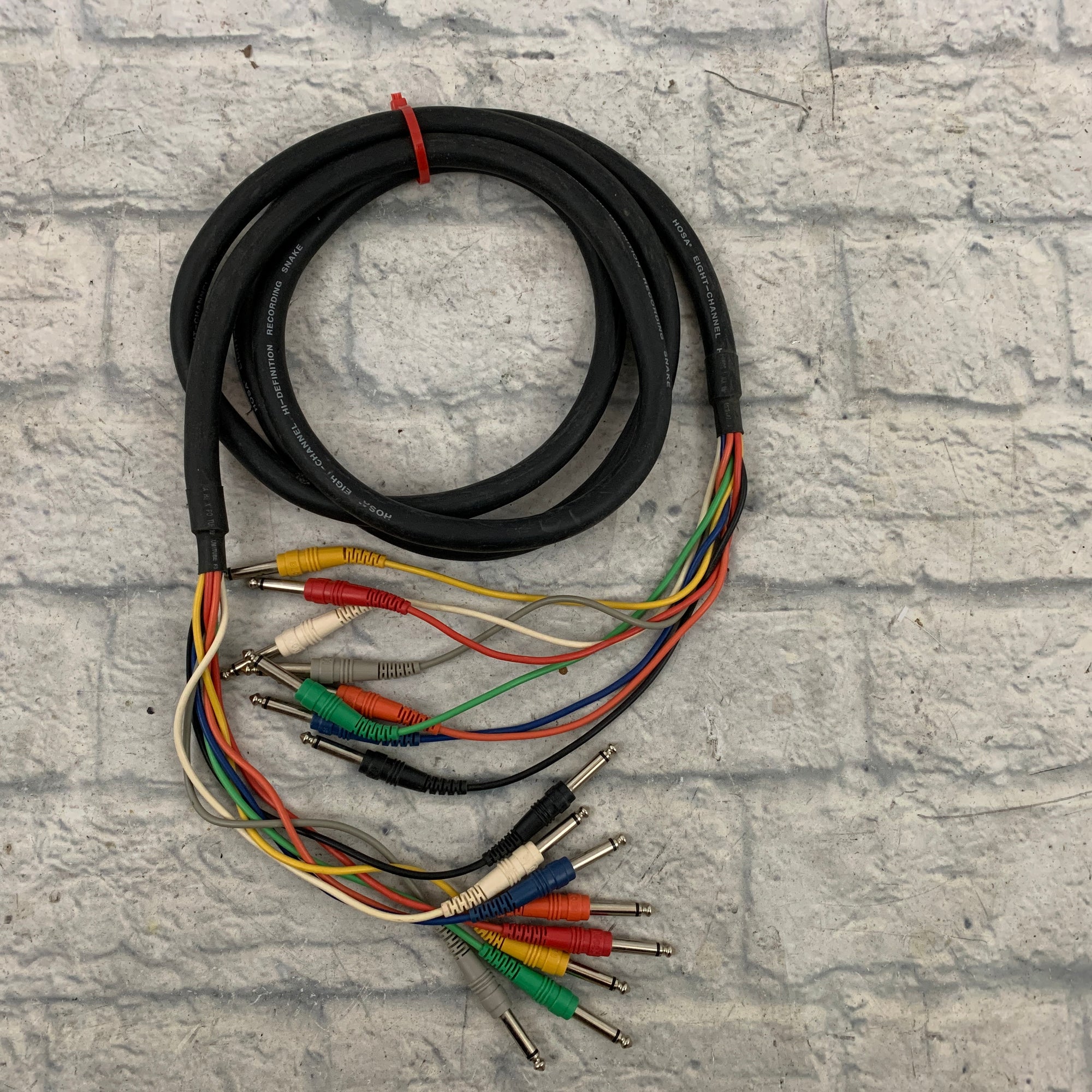 Hosa CPP-802 2m 6.6ft 8-Channel Unbalanced Audio Snake Cable Mono Male 1/4" TS