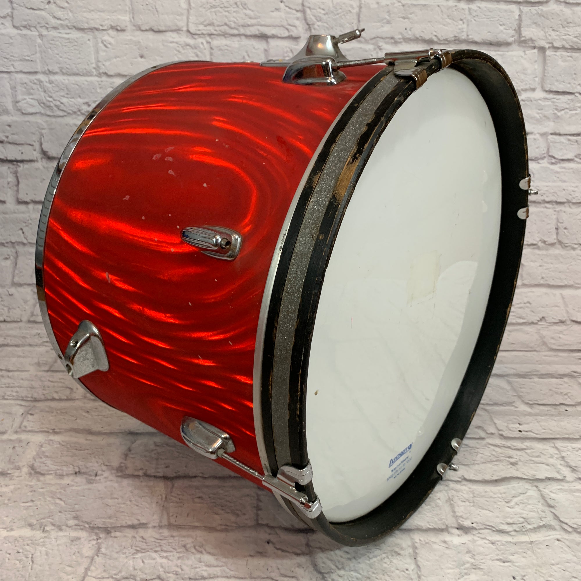 Slingerland 4-Piece Drum Kit Red Satin Flame 1960's