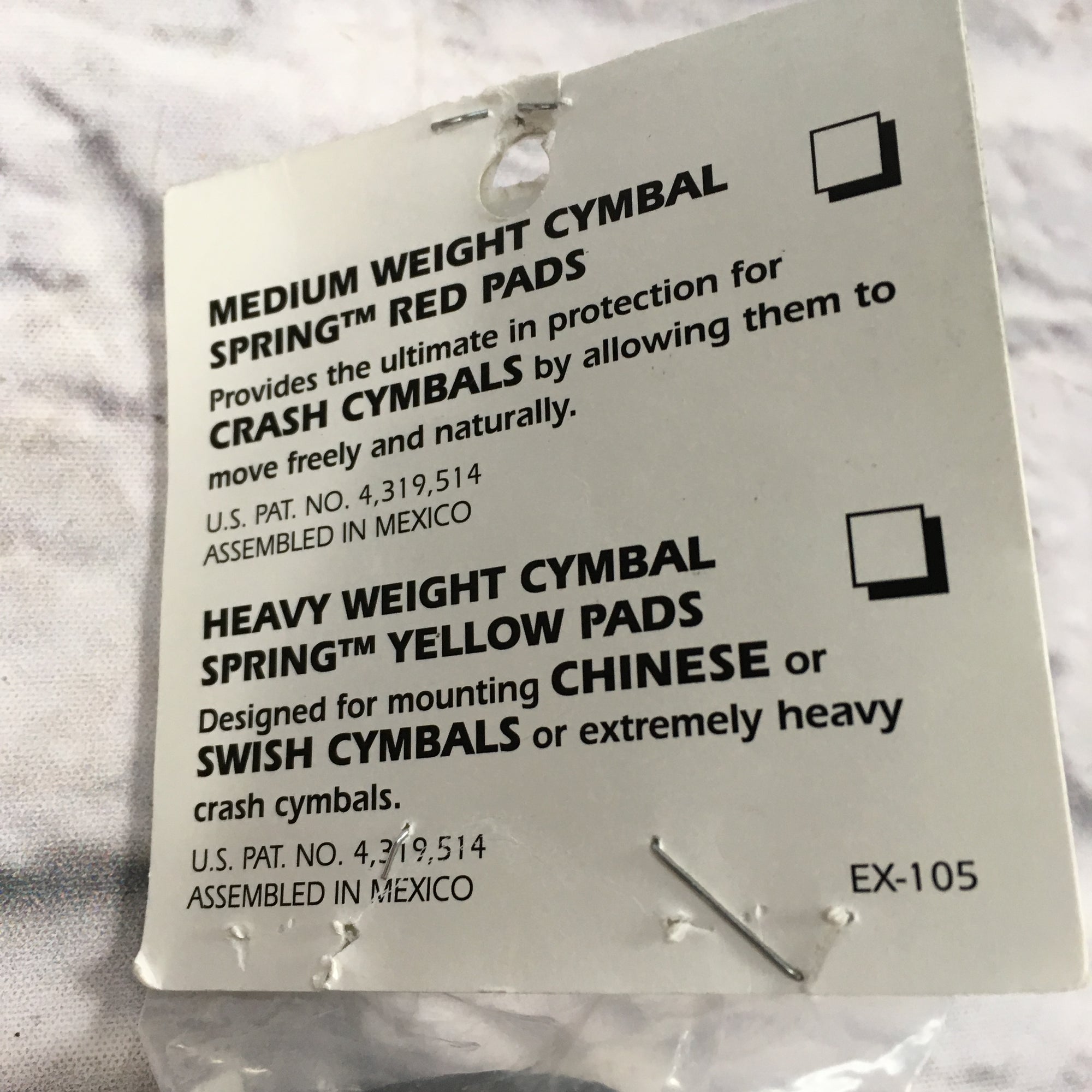 Aquarian Heavy Weight Cymbal Spring Topper -  Yellow