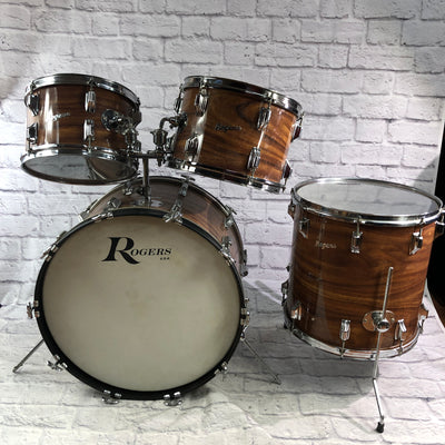 Rogers USA Londoner 4pc Koa Wrap Drum Set Script Logo Drum Kit