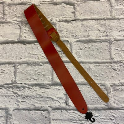 Unknown Leather Guitar Strap - Red