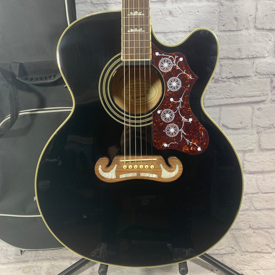 Epiphone EJ-200CE Black Jumbo Acoustic Electric