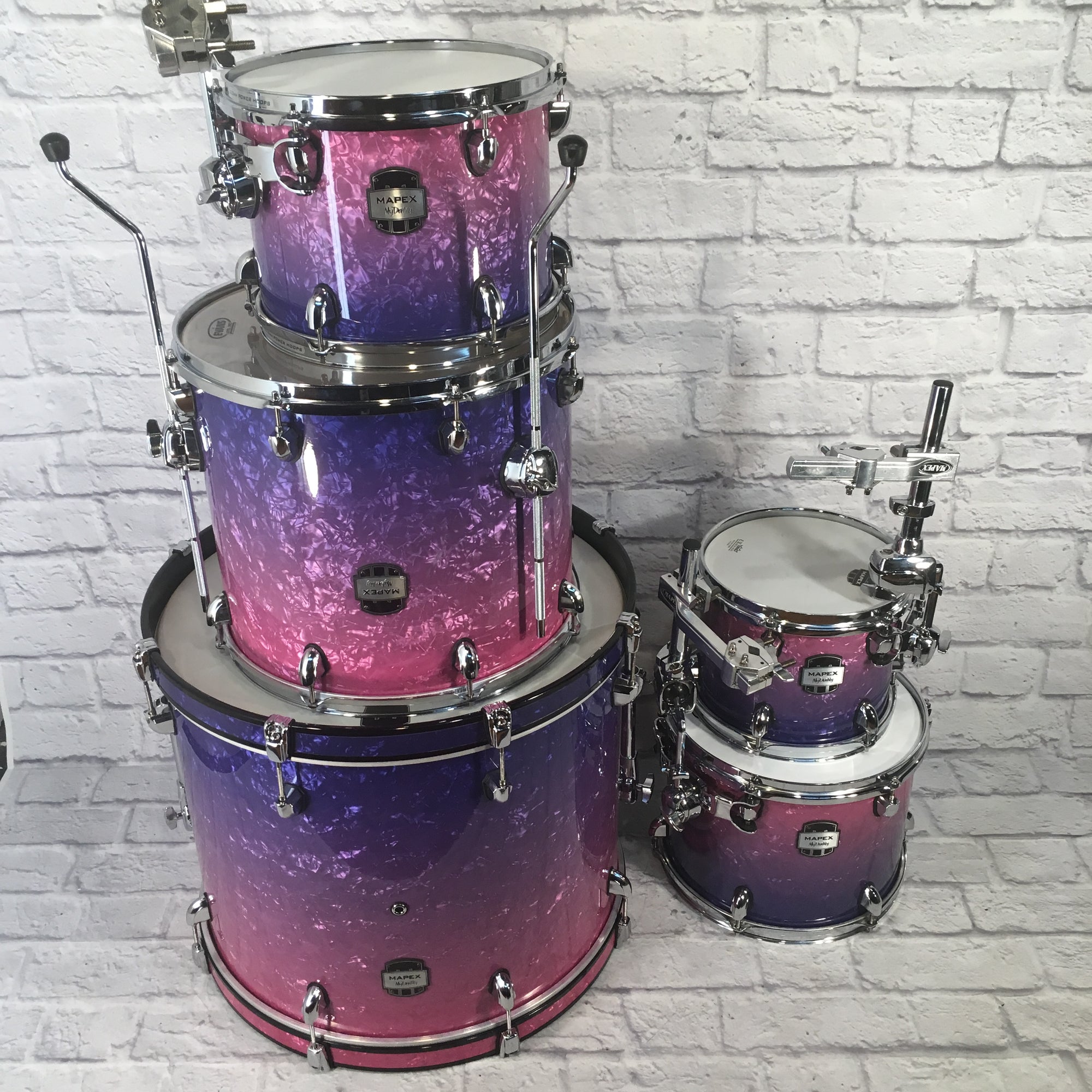 Mapex 5pc My Dentity Birch Drum Kit Purple Fade 22 16 13 12 10