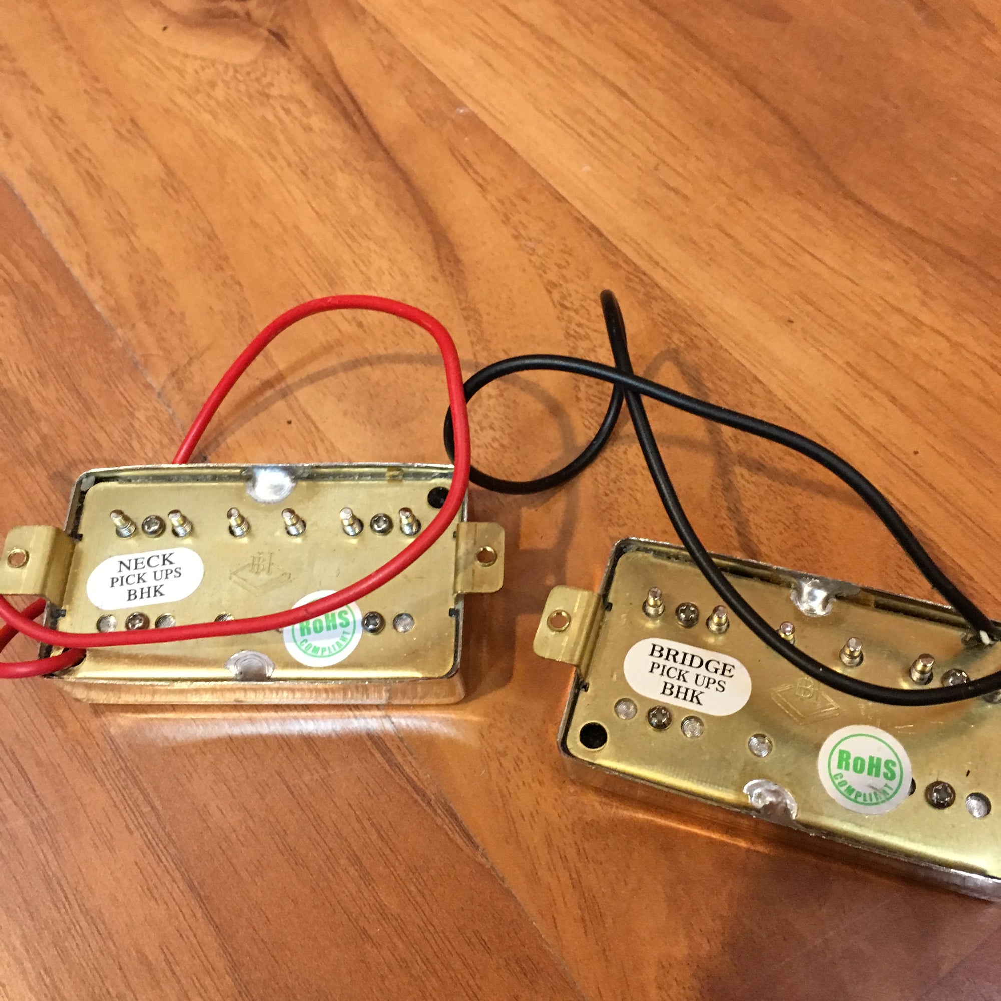 BHK Humbucker Chrome Pickups Blacktop Strat Stock